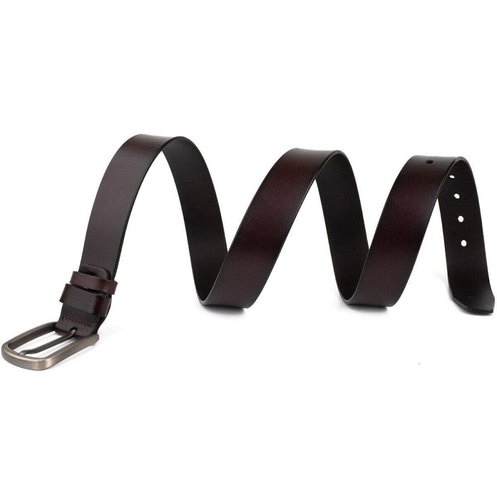 Ремінь чоловічий з затемненою пряжкою механіка Vintage 20315 Коричневий Київ - фото 7