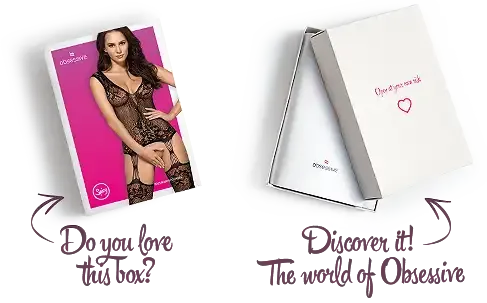 Бодістокінг Obsessive Bodystocking F221 XL/XXL, силуетний квітковий малюнок, імітація панчіх Львів - фото 7