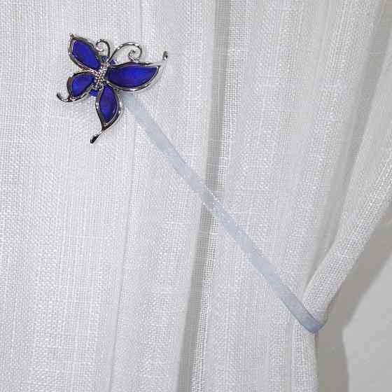 Магніти для штор і гардин (135м) Карнер набір 2 шт Синій з сріблястим (81-043) Київ