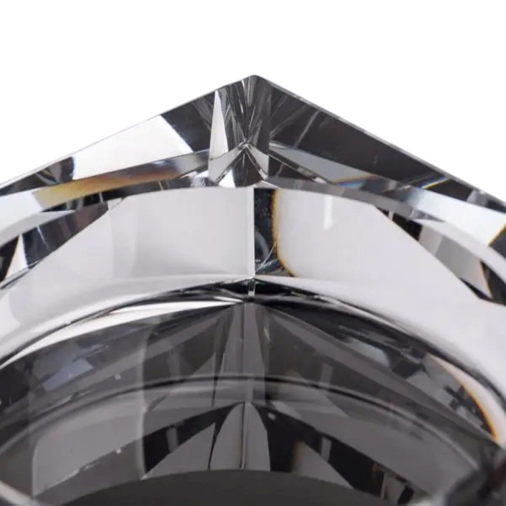 Yiwu Скляна попільничка для сигарет 13х13х4 см попільничка квадратна настільна Сіра HP-4-131 Киев - изображение 3