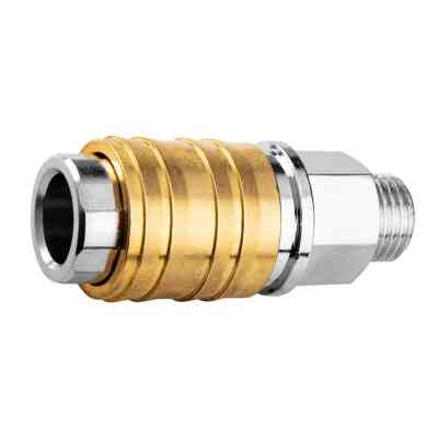 Коннектор для шланга Neo Tools муфта быстросъемная пневматическая, 1/4", 16бар, нержавеющая сталь, латунь (12-635) Винница
