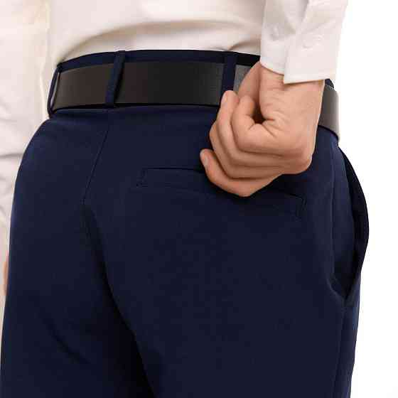 Темно-сині штани демісезонні для чоловіків. Штани Pobedov Legend сині з костюмки Київ