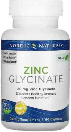 Гліцинат цинку Nordic Naturals Zinc Glycinate 20 мг 60 капс Київ
