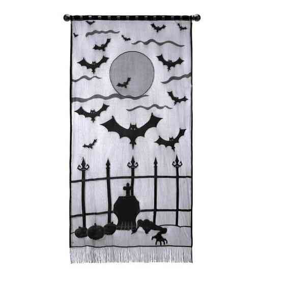 Декор на Хэллоуин штора 1 штука 213 на 102 см черный Киев