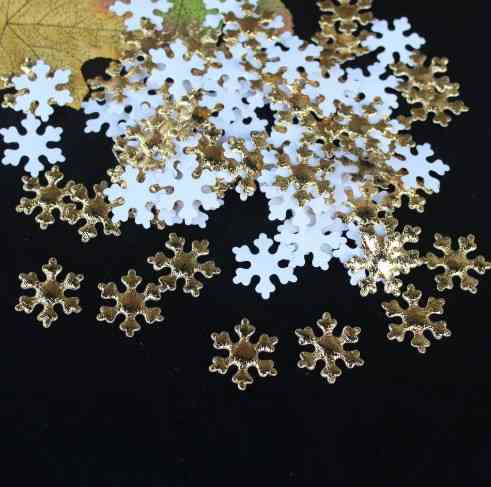 Новый год снежинки 95 штук 25 мм золотистый Киев
