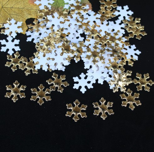 Новый год снежинки 95 штук 25 мм золотистый Киев - изображение 1