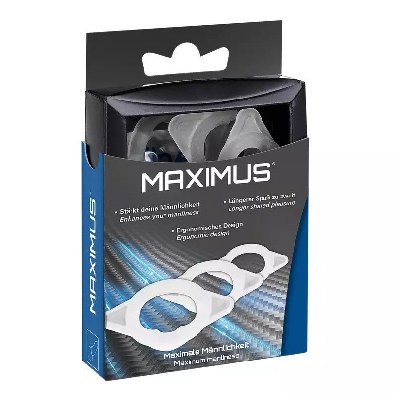 Набор эрекционных колец Joydivision MAXIMUS XS/S/M из эластичного силикона, прозрачные, 3 шт. Sex Aura Киев - изображение 3