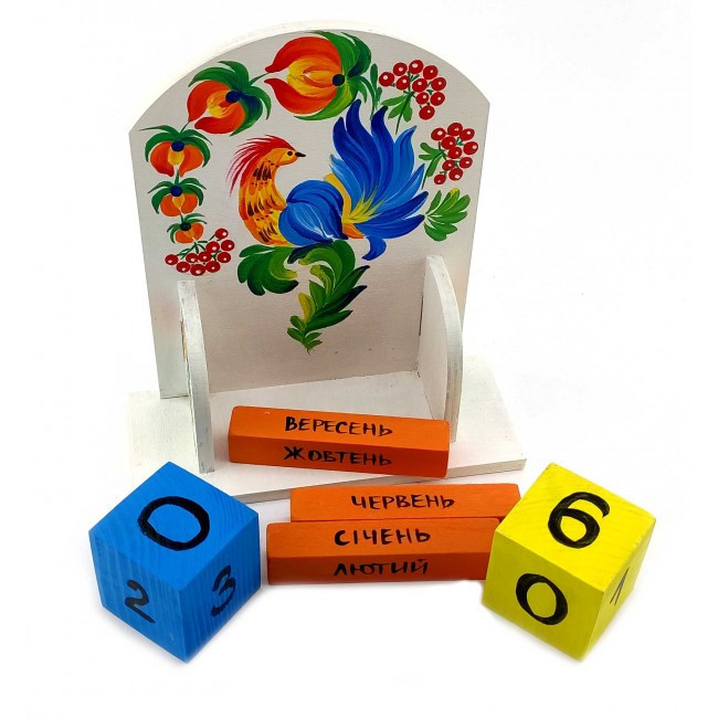 Календар на столі дерев'яні Птах незалежності Київ - фото 2