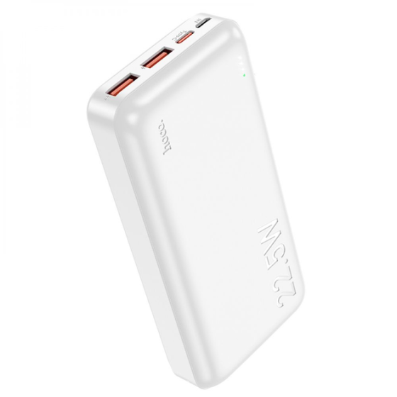 Зарядний мобільний акумулятор Hoco J101A 20000mAh PD20W+QC3.0 (22.5W) Білий Вінниця