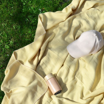 Плед Bergamo подушка Mild флисовый 150 х 180 см Песчано-бежевый (202312pl-17) Винница - изображение 3