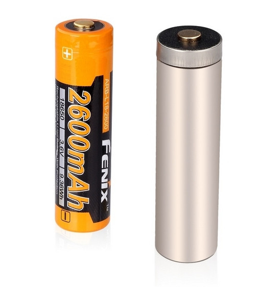 Акумулятор 18650 Fenix ​​2600 mAh Li-ion (Чорно-жовтий) Київ - фото 2