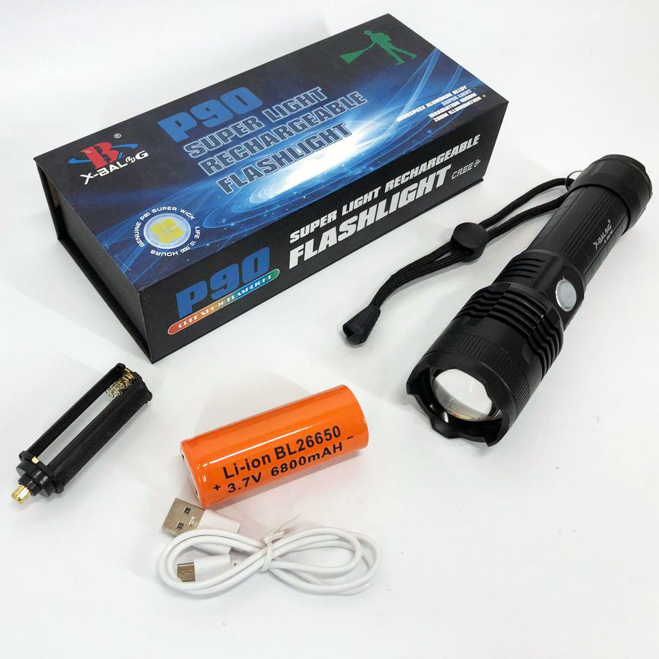 Фонарь аккумуляторный светодиодный мощный X-Balog BL-B88-P90, Портативный фонарь с функцией зарядки ZF-40 Киев - изображение 12