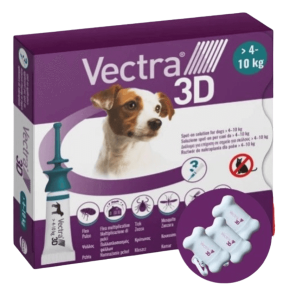 Ceva Вектра 3D Vectra 3D краплі для собак від кліщів і бліх 4,1-10 кг, 3x1,6 мл Київ