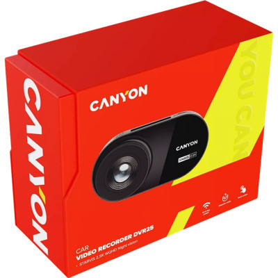 Відеореєстратор Canyon DVR25 WQHD 2.5K 1440p Wi-Fi Black (CND-DVR25) Вінниця - фото 7