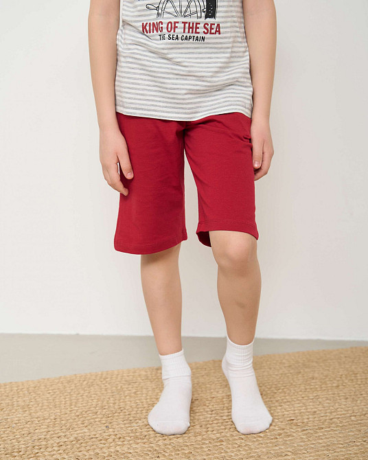 Пижама детская Комплект для мальчика с шортами - Акула за штурвалом Ozkan 31938 5-6 Киев - изображение 3