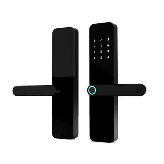 Умный дверной замок с Wi-Fi кодовый KHS-D7 с ключ-картой и отпечатком пальца ,черный Каменец-Подольский