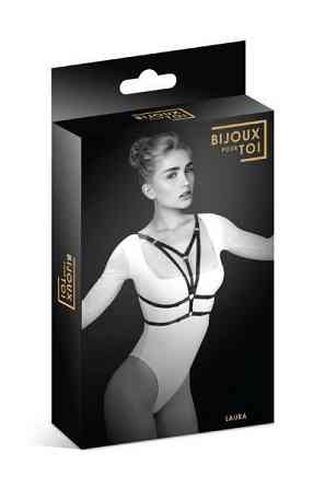 Портупея на груди Bijoux Pour Toi - LAURA, еластичний поліестер Sex Aura Київ