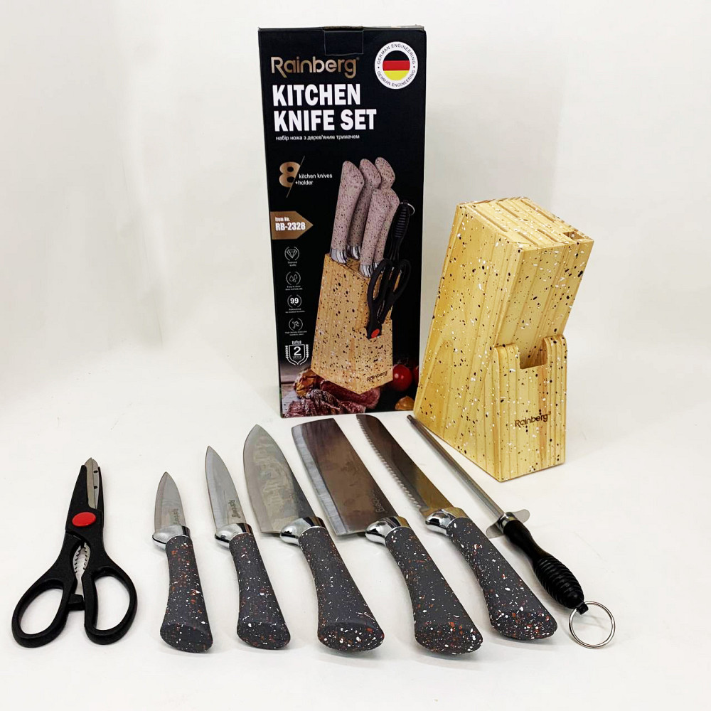 Набір ножів для кулінарних завдань, Красиві кухонні ножі, Комплект гострих ножів для кухні YD-35 Івано-Франківськ - фото 3