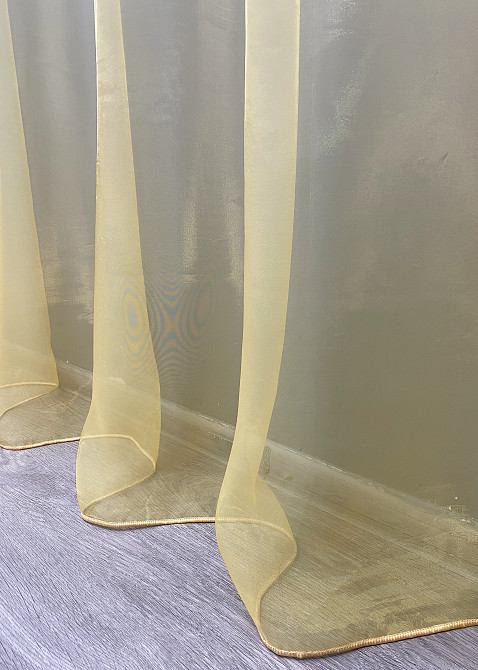 Тюль VR-Textil 1444т Омбре из органзы Светло-золотистый с белым 400х270 см (42-0695) Киев - изображение 7