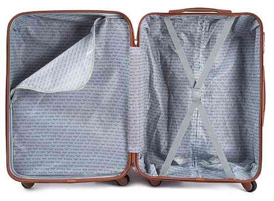 Валіза пластикова WINGS 402 середня 65 см темно-синя Київ