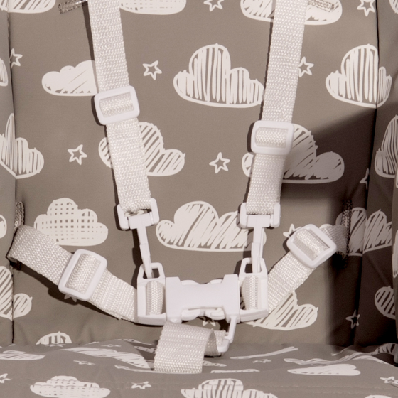 Регулируемый стул для удобного кормления младенцев Dulce White Teddy Bear Lorelli Белый с желтым Кривой Рог