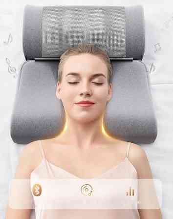 Масажна роликова подушка для шиї, спини та тіла Paradise Sound 501-С з функцією підігріву та музикою Київ