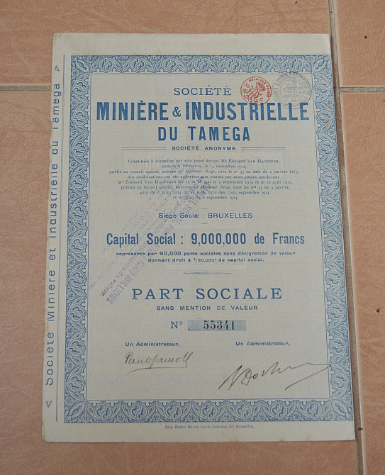 Акция. Бельгия. 1923год №55341 (2.21) Полтава - изображение 1