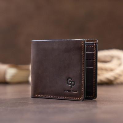 Портмоне Grande Pelle В винтажной коже Коричневое (11310) Винница - изображение 2