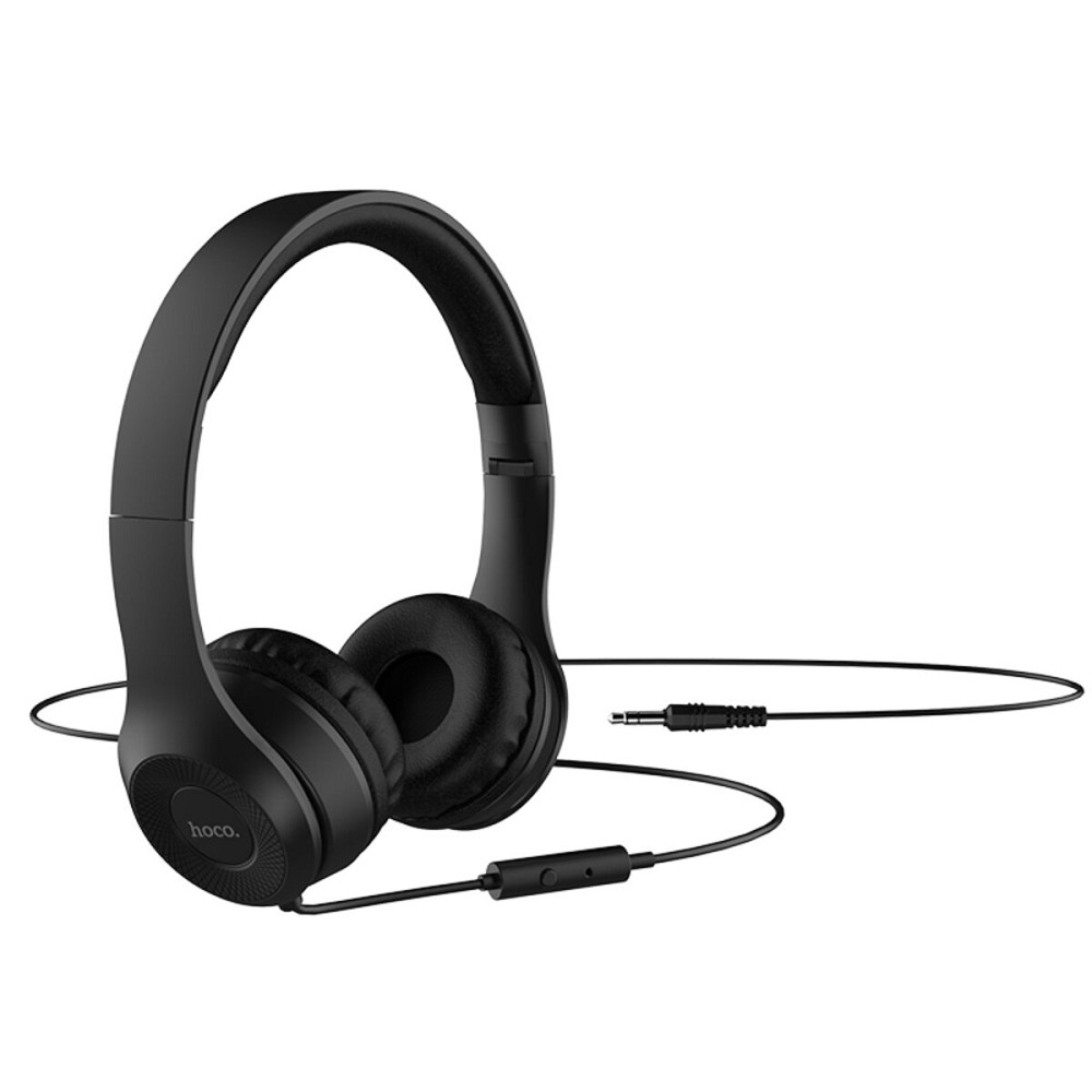 Навушники HOCO W21 Graceful charm wire control headphones Black Київ - фото 2