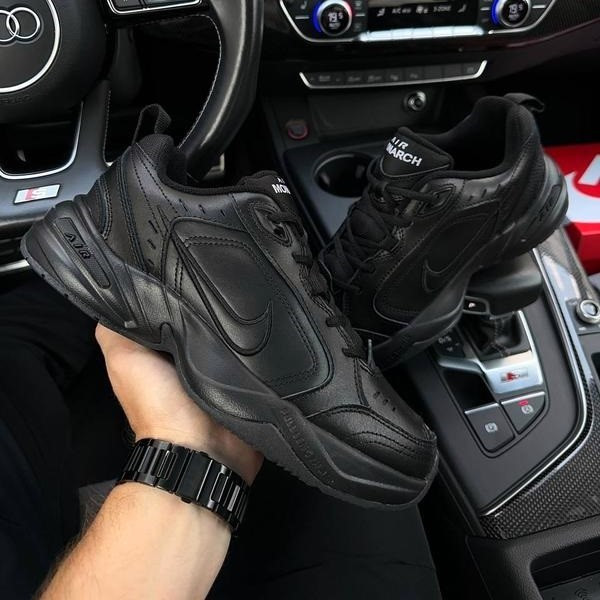 Кросівки Nike Monarch Чоловічі Чорні Шкіряні Найк Монарх (розміри: 41,42,43,44,45,46) Дніпро - фото 6