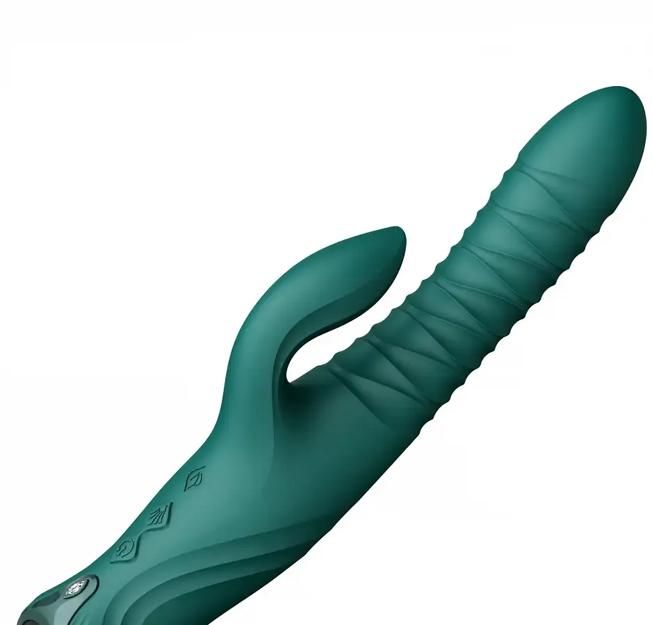 Пульсатор-кролик з вібрацією Zalo Mose 2 Turquoise Green Львів - фото 10
