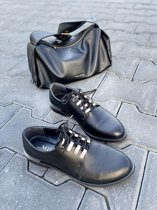 MILLI GOLD Туфлі жіночі MILLI GOLD 385-1605 чорні (весна-осінь, шкіра натуральна) (2691) 39 Коломыя - изображение 1