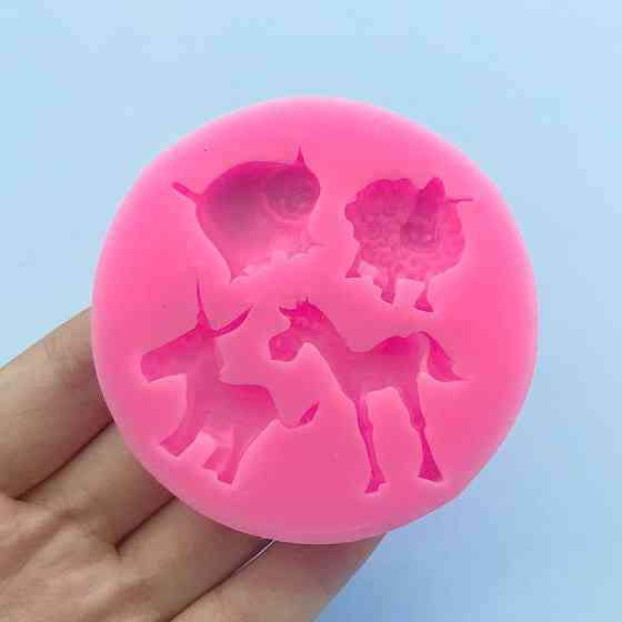 Молд силиконовый Животные 68 мм розовый Киев