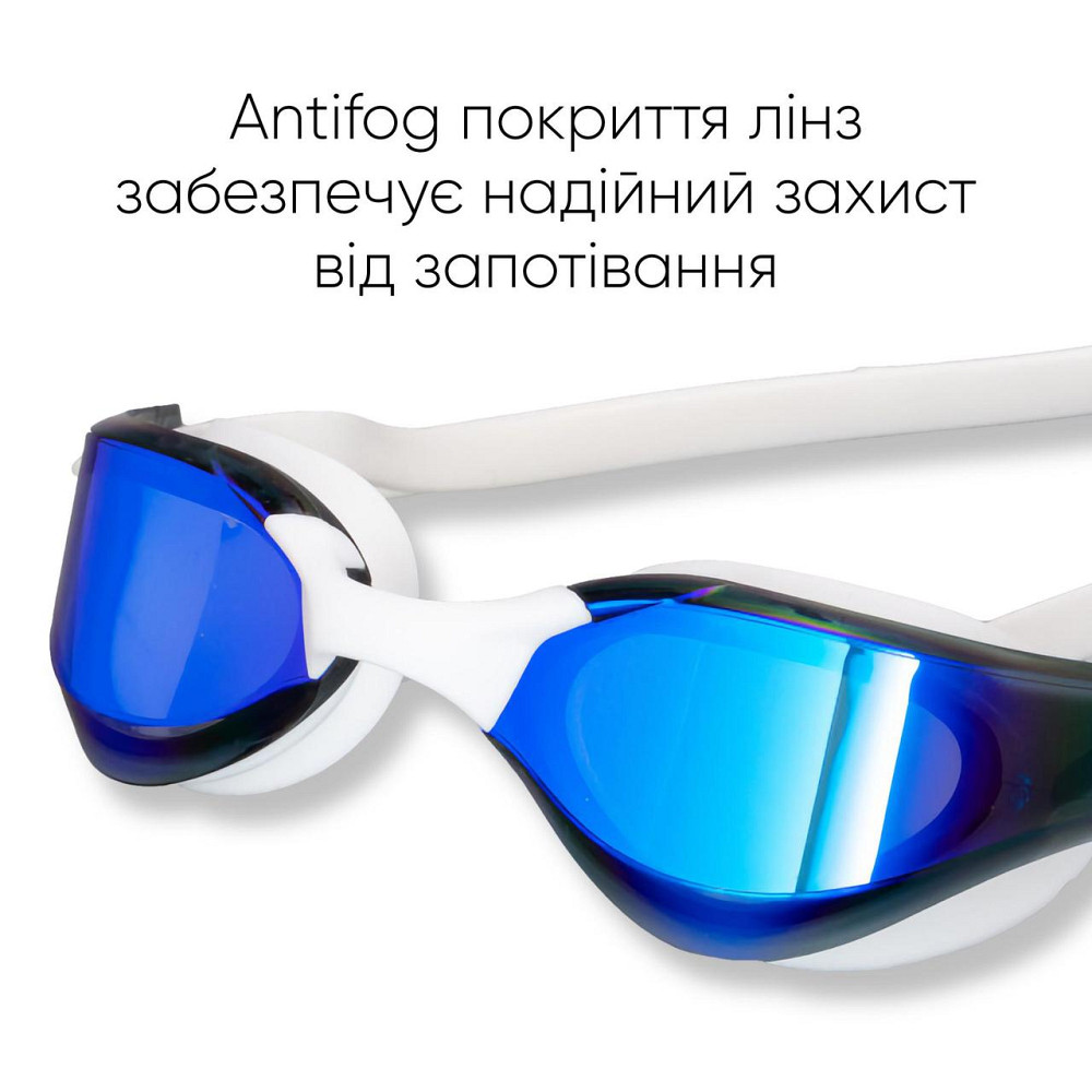 Окуляри для плавання Renvo Alat Pro Уні Anti-fog Білий Синій OSFM (2SG610-0306) Київ - фото 4