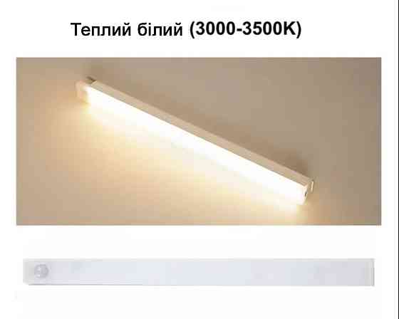 LED  світильник-нічник з датчиком руху і датчиком день/ніч 50 см 36 LED Теплий білий (0804) Смела