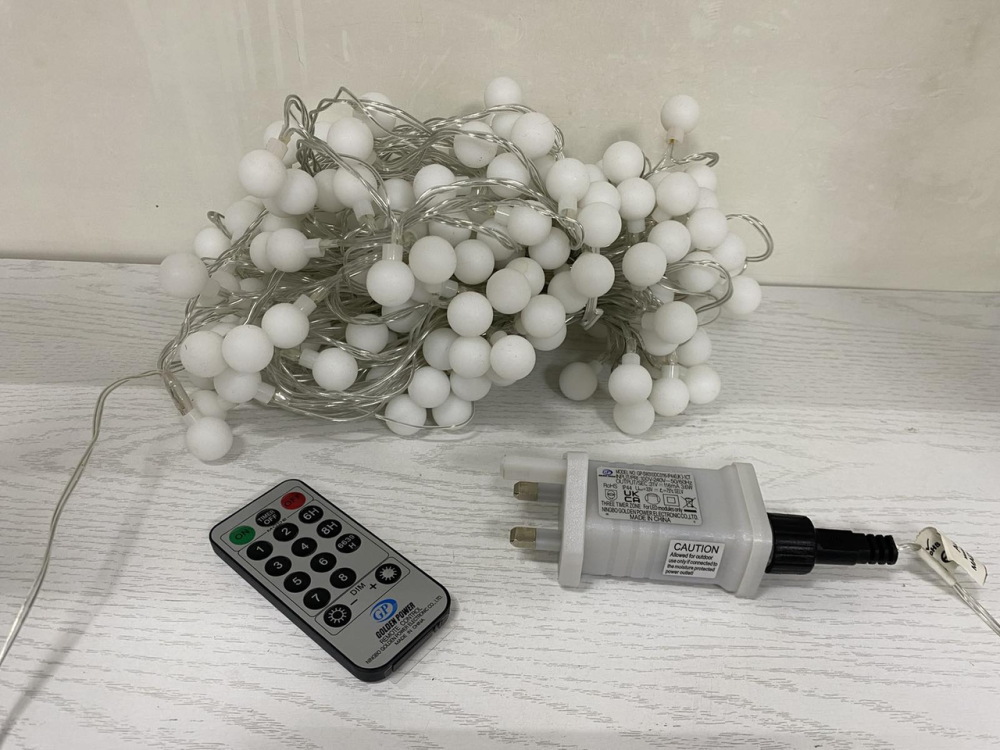 Б/В Світлодіодна гірлянда Lezonic 20 м, 120 LED, IP44, 8 режимів, таймер, пульт ДК, прозорий дріт, різнокольорова Київ - фото 3