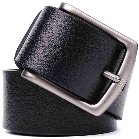 Надежный мужской ремень из натуральной кожи BOND 22950 Черный Киев