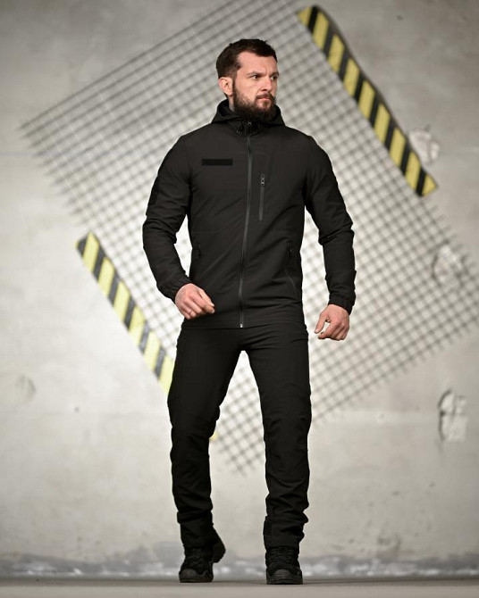 Еластичний тактичний костюм agony чорний НП4880 Одеса - фото 3