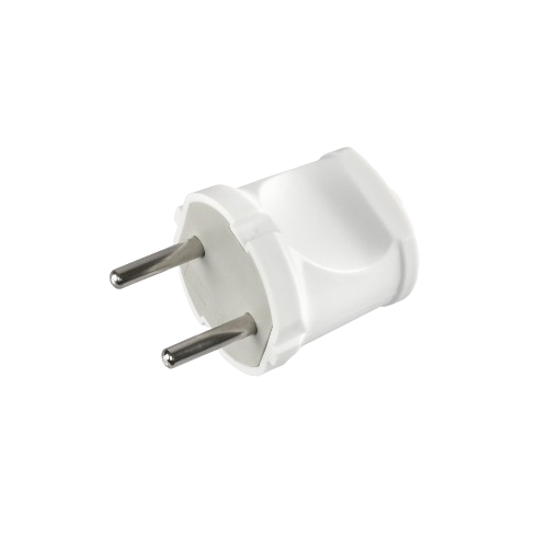 Вилка мережева без заземлення 10А пряма біла Standard Titanum Житомир - изображение 2