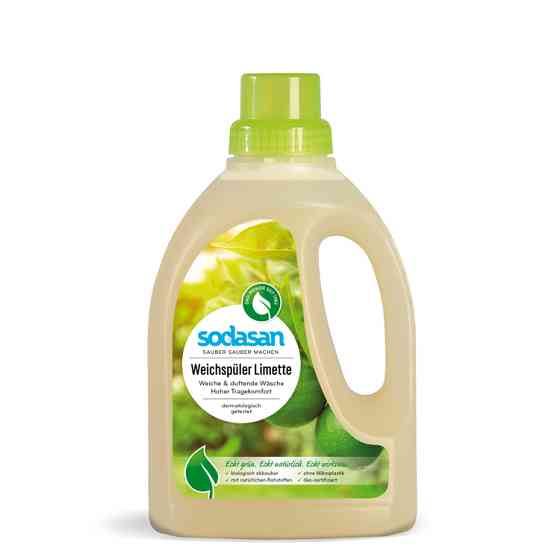 Органічний пом'якшувач /ополіскувач тканин Fabric Softener Лайм для швидкого прасування SODASAN 0,75 л Вінниця
