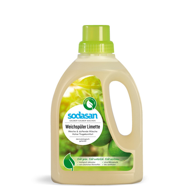Органічний пом'якшувач /ополіскувач тканин Fabric Softener Лайм для швидкого прасування SODASAN 0,75 л Вінниця - фото 1