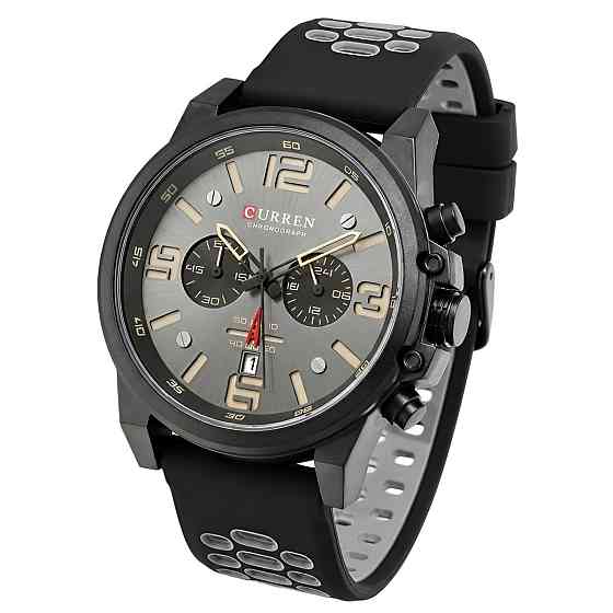 Часы мужские наручные Curren Monreal Flex Grey (2 ремешка) Винница