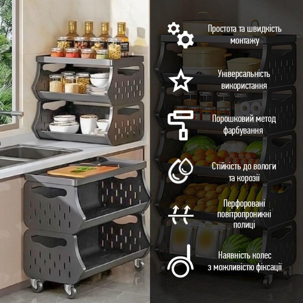 Универсальный трёхъярусный стеллаж для хранения Киев - изображение 5