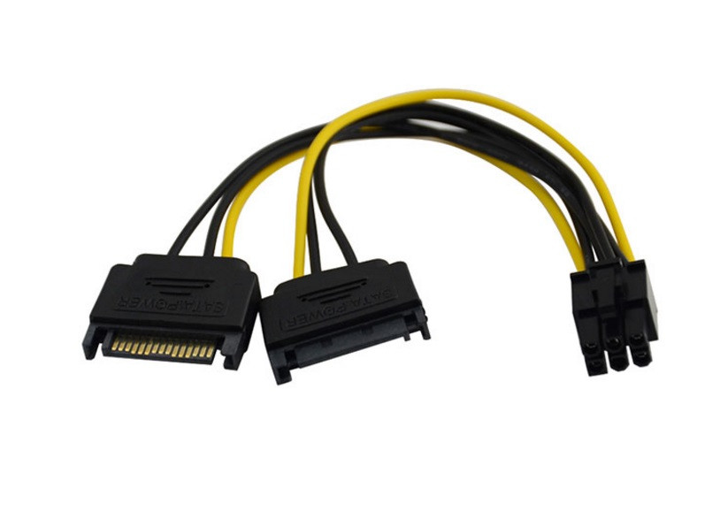 Кабель живлення для відеокарти  6pin Male - 2хSATA Male Вінниця - фото 2