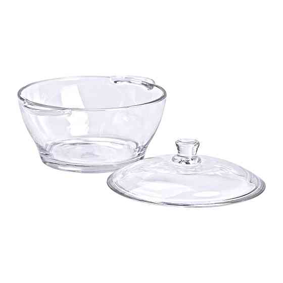 Супниця з кришкою Ø 15.5 см каструля бульйонниця скляна 1 л HP-YH-15 Коломия