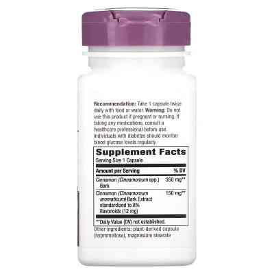 Витаминно-минеральный комплекс Nature's Way Корица, экстракт премиум-класса, Cinnamon, 60 вегетариански (NWY15492) Винница