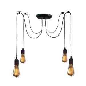 Подвесная люстра паук черная 4 лампы Е27 Spider NL 149-4 Одесса