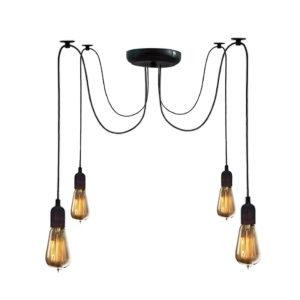 Подвесная люстра паук черная 4 лампы Е27 Spider NL 149-4 Одесса - изображение 1