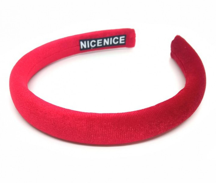 Обруч для волос велюровый красный Киев - изображение 1