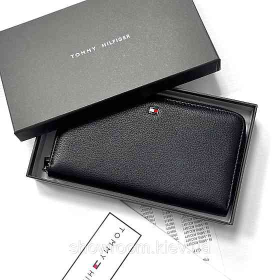 Шкіряний брендовий гаманець клатч TH (6613) Київ